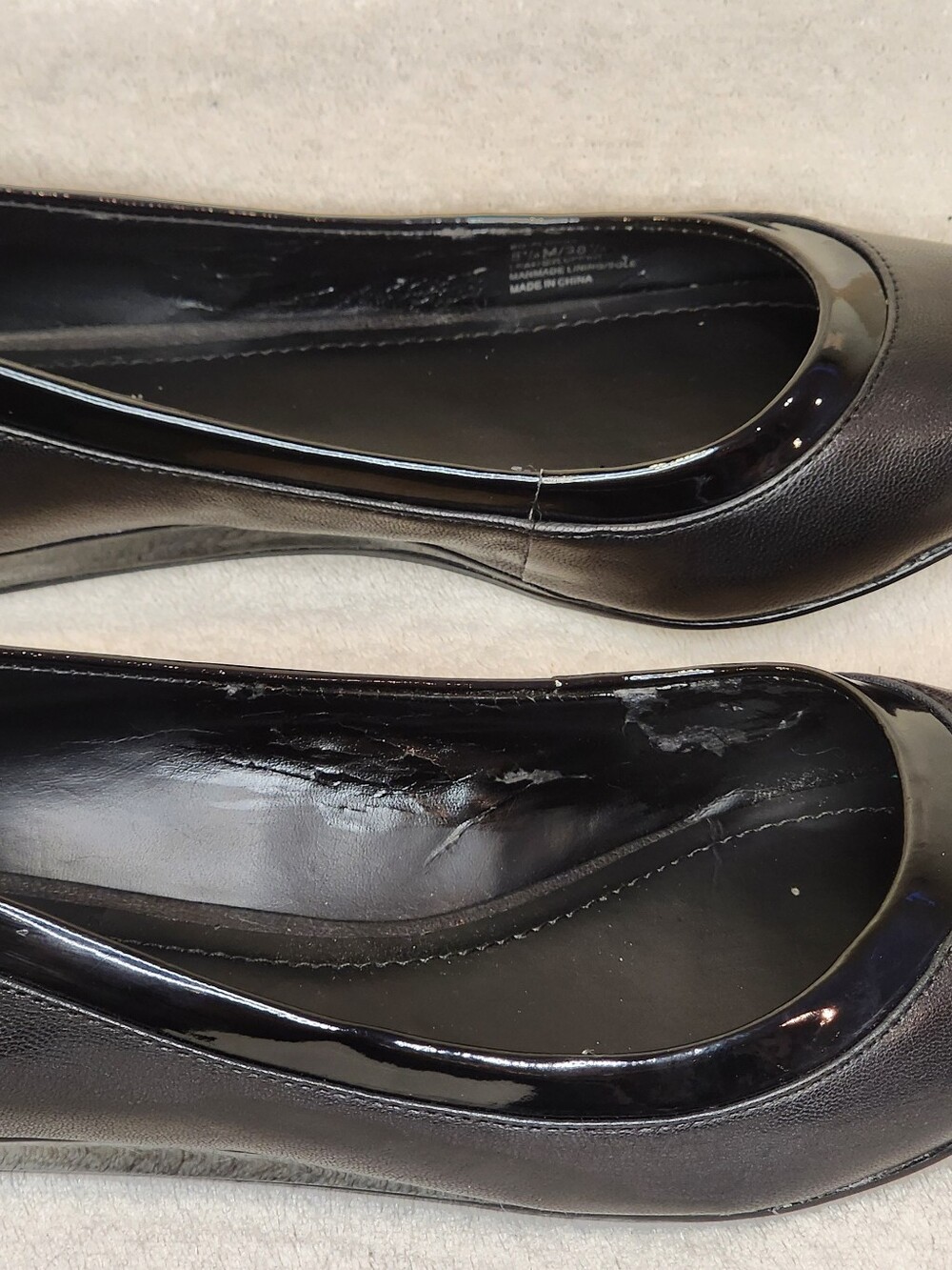 BCBGeneration Black Pointed Patent-Trim Flats - Picture 5 of 5
